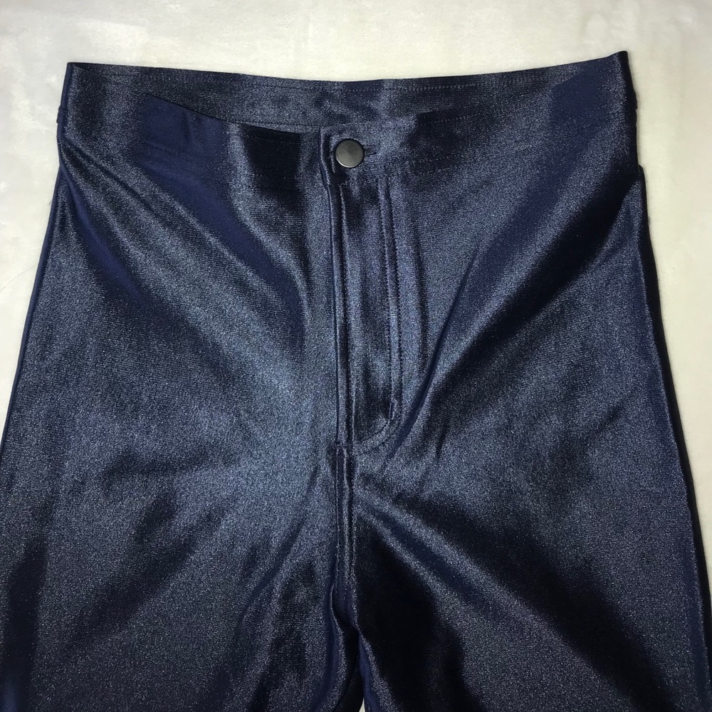 American apparel high waisted navy disco pants